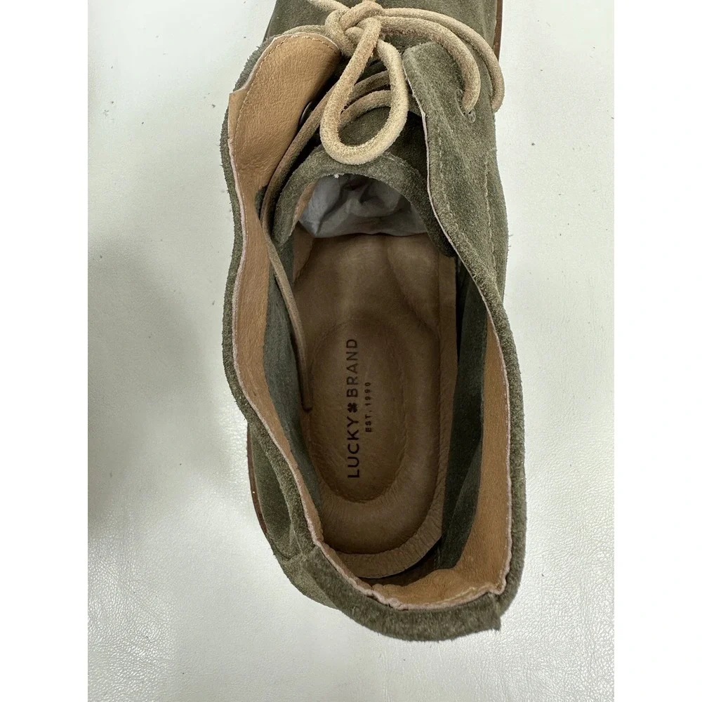 Lucky Brand Men's Boone Chukka Boot Crepe Sole Size 11‎ M Green Taupe